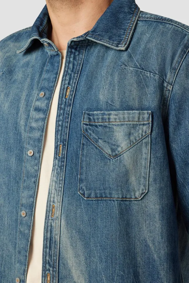 Tops and Sweaters Men Hudson Jeans Long Sleeve Shirt Extracted Indigo Tops and Sweaters Men Hudson Jeans Long Sleeve Shirt Extracted Indigo