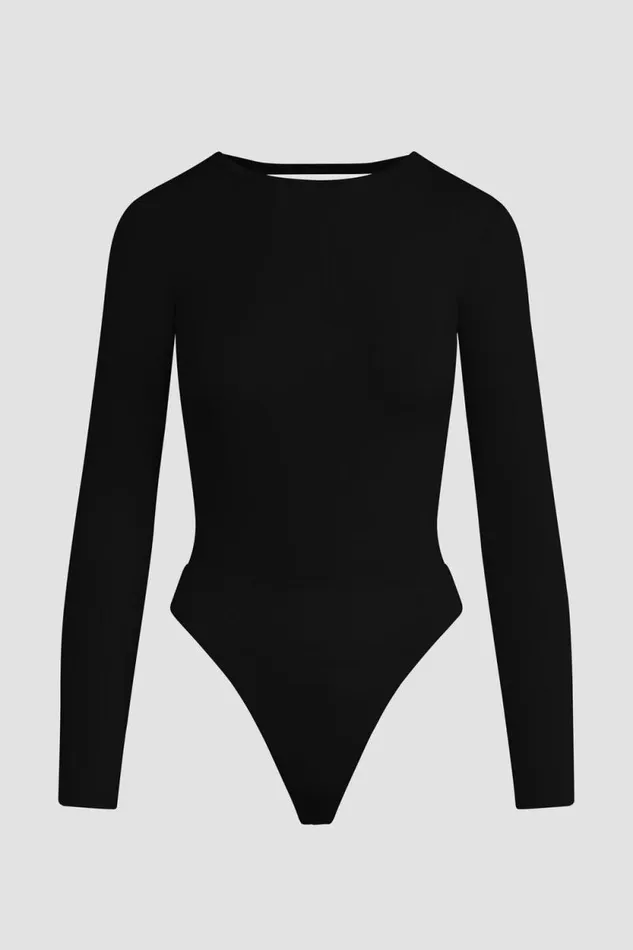 Tops and Sweaters Women Hudson Jeans Knot Back Bodysuit Black