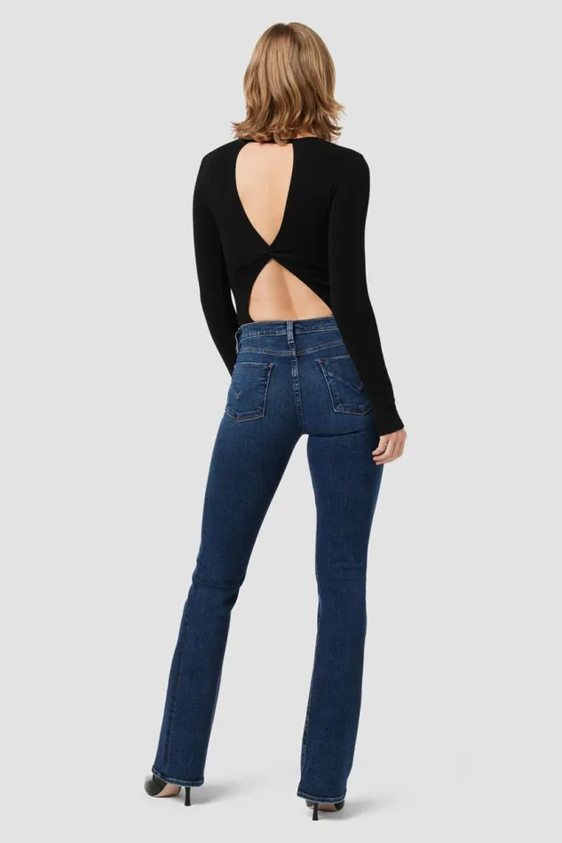 Tops and Sweaters Women Hudson Jeans Knot Back Bodysuit Black Tops and Sweaters Women Hudson Jeans Knot Back Bodysuit Black