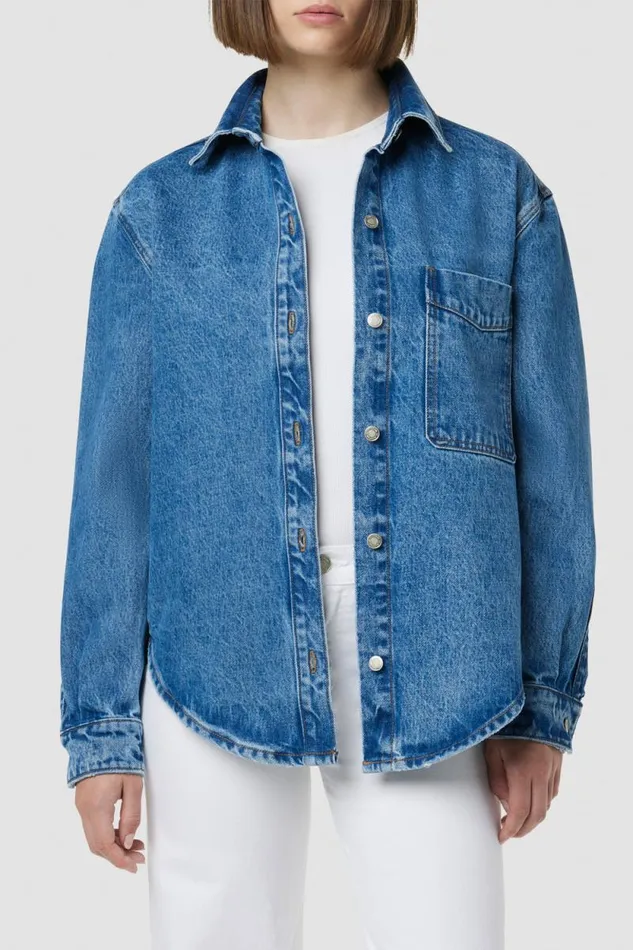 Tops and Sweaters Women Hudson Jeans Oversized Shirt Jacket Goldenrod