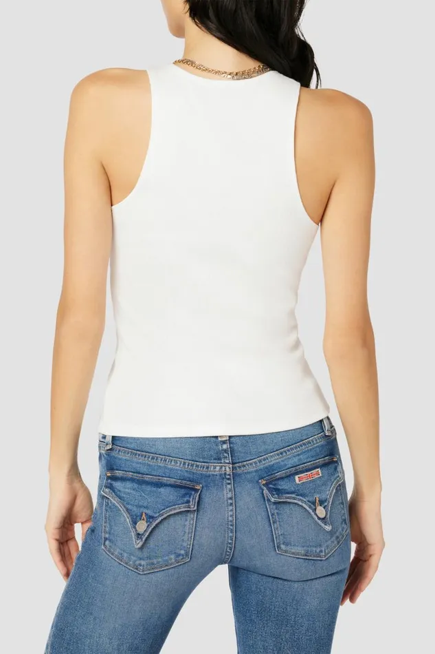 Tops and Sweaters Women Hudson Jeans Racer Tank Ecru Tops and Sweaters Women Hudson Jeans Racer Tank Ecru
