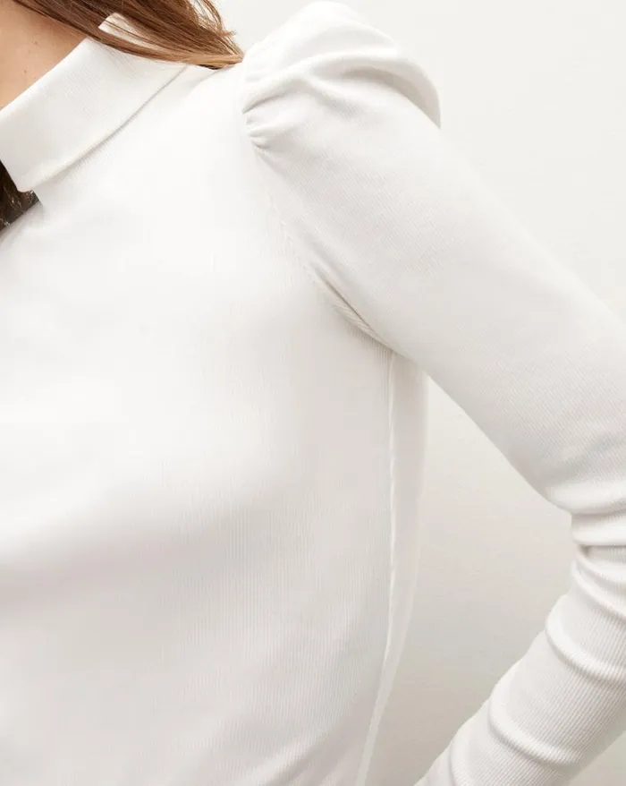 Tops and Tees Shop Veronica Beard Cedar Turtleneck White