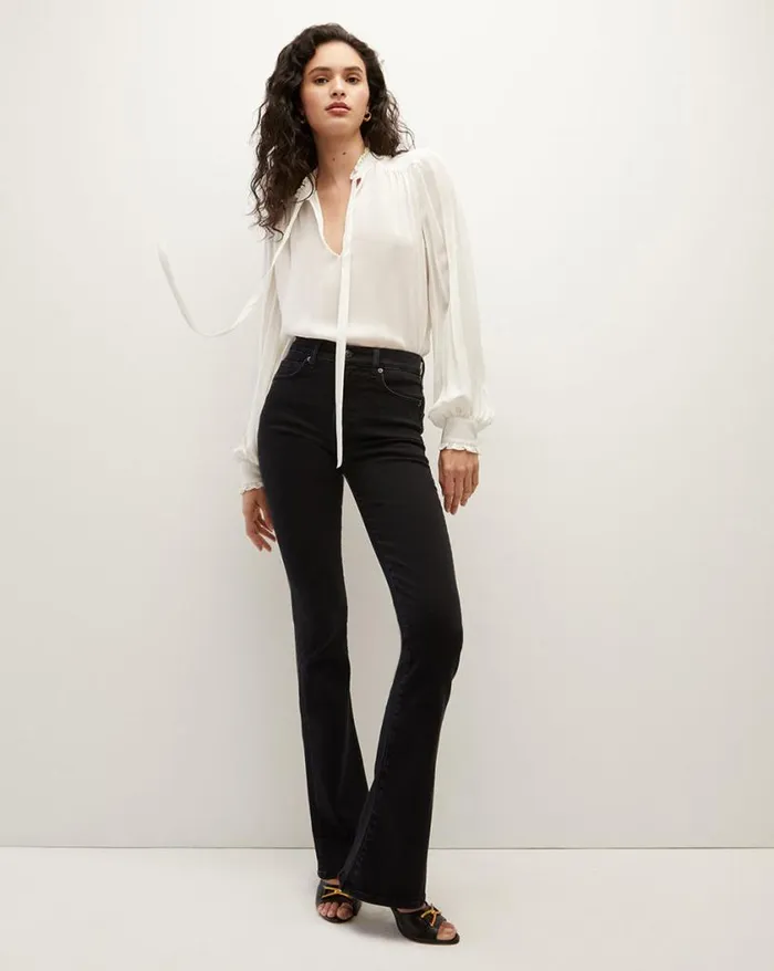Tops and Tees Shop Veronica Beard Louama TieNeck Top Black