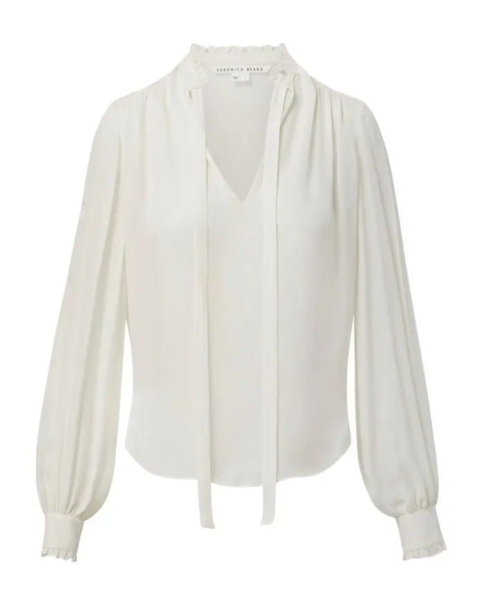 Tops and Tees Shop Veronica Beard Louama TieNeck Top Black
