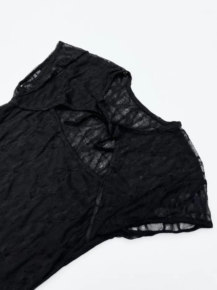Tops Shop Lisa Says Gah Mariposa Lace Bow Tee
