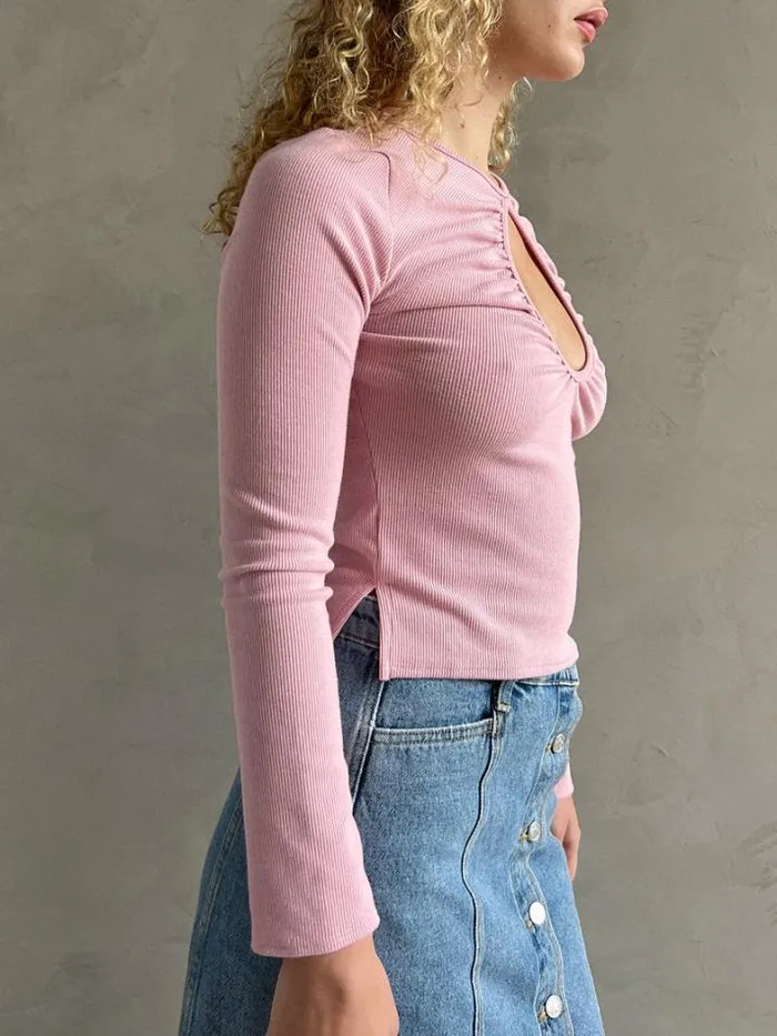 Tops Shop Lisa Says Gah Nora Keyhole Top