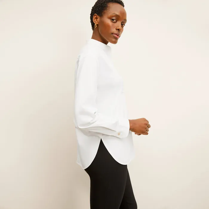 Tops The Tonya Top 8211 Knit Poplin White 8211 M M LaFleur Women