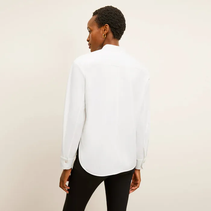 Tops The Tonya Top 8211 Knit Poplin White 8211 M M LaFleur Women