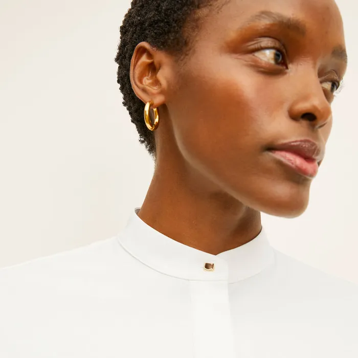 Tops The Tonya Top 8211 Knit Poplin White 8211 M M LaFleur Women