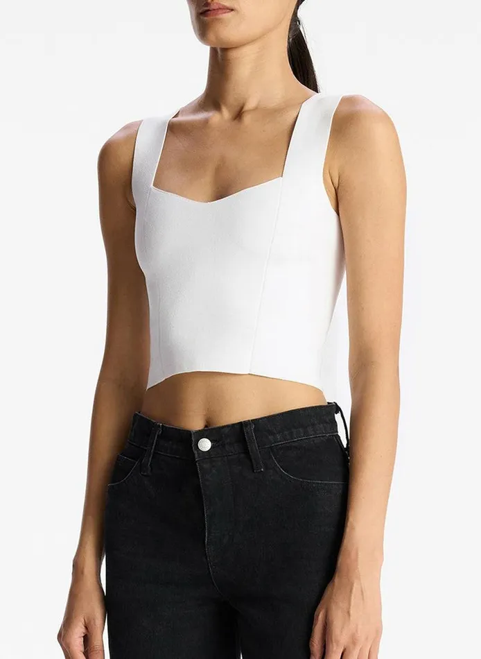 Tops Women ALC Jordana Compact Knit Top White