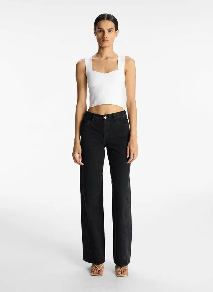 Tops Women ALC Jordana Compact Knit Top White Tops Women ALC Jordana Compact Knit Top White