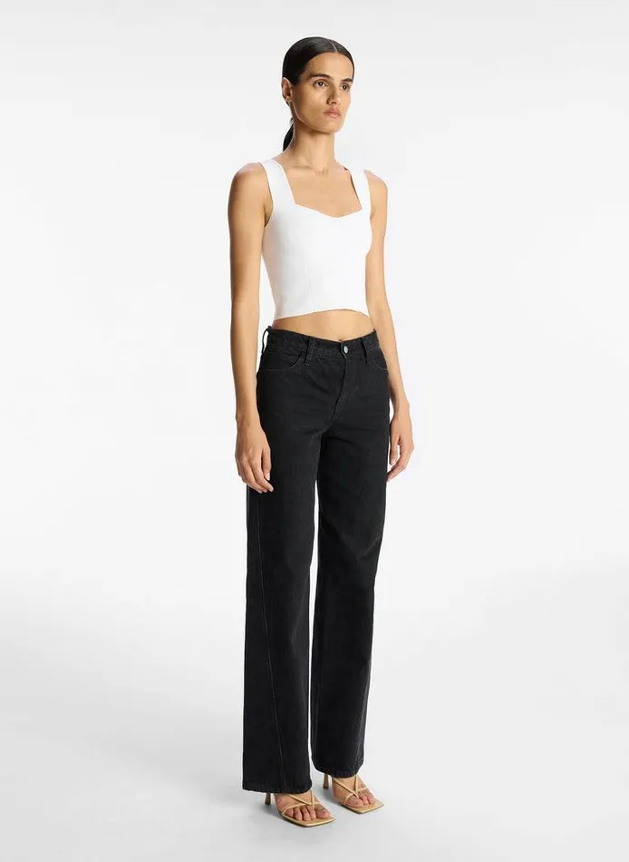 Tops Women ALC Jordana Compact Knit Top White Tops Women ALC Jordana Compact Knit Top White