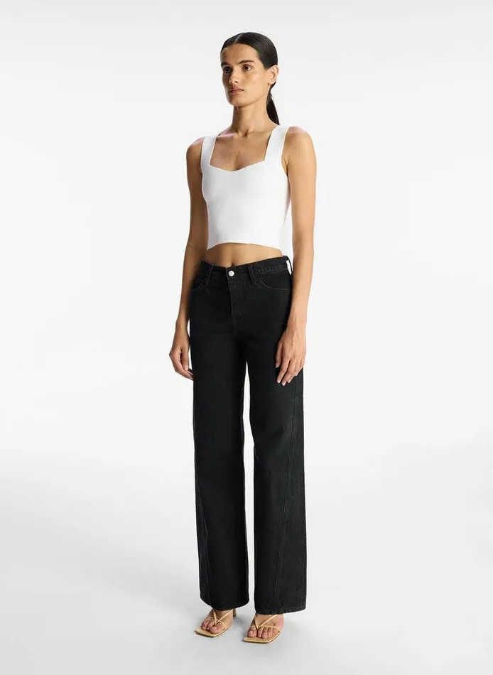 Tops Women ALC Jordana Compact Knit Top White Tops Women ALC Jordana Compact Knit Top White