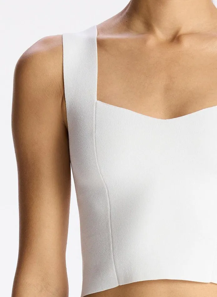 Tops Women ALC Jordana Compact Knit Top White Tops Women ALC Jordana Compact Knit Top White