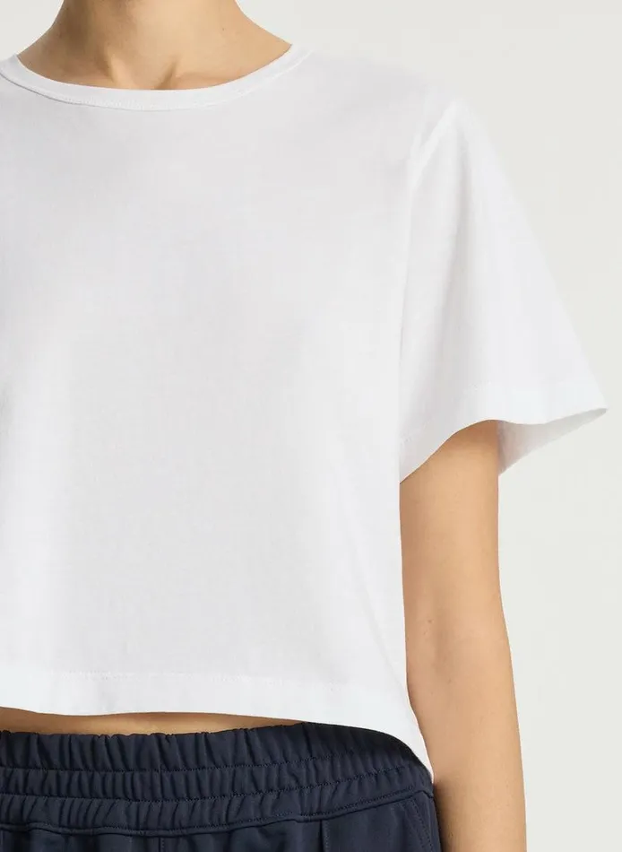 Tops Women ALC Julia Cotton Jersey Tee White Tops Women ALC Julia Cotton Jersey Tee White
