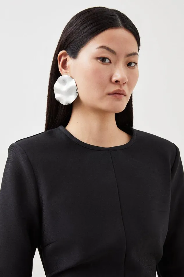 Tops Women Karen Millen Figure Form Bandage Knit Top Black