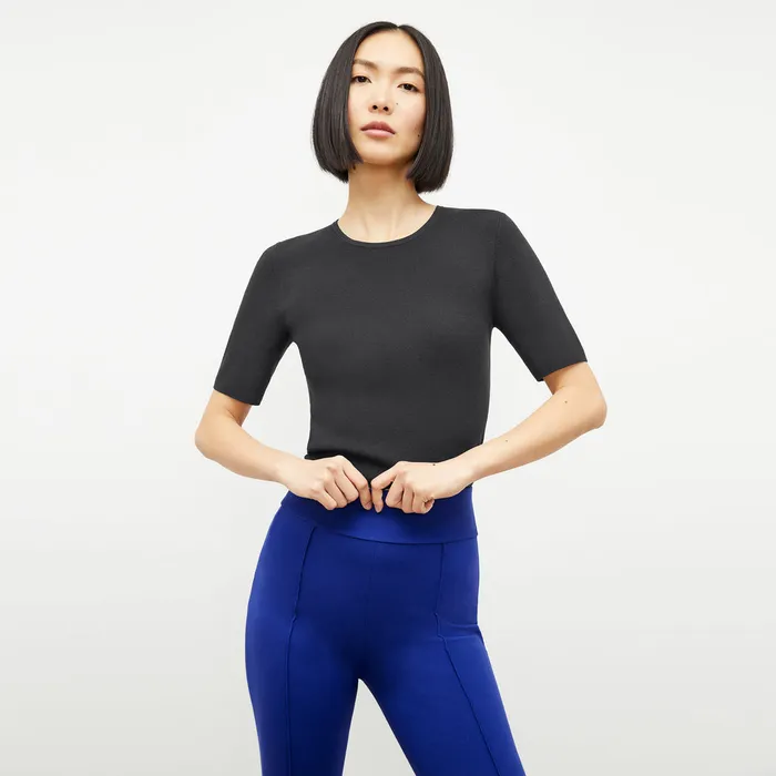 Tops Women The Choe Top 8211 Eco 365Knit Black M M LaFleur