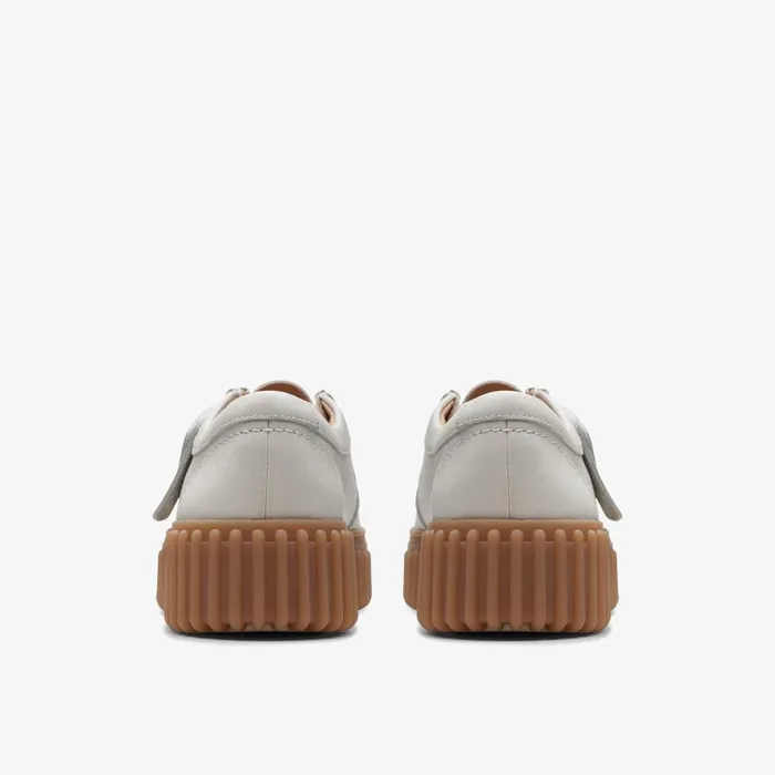 Torhill Bee Off White Leather Women Clarks Platforms