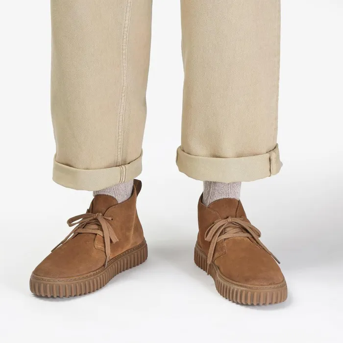 Torhill Desert Boot Cognac Suede Men Clarks Boots