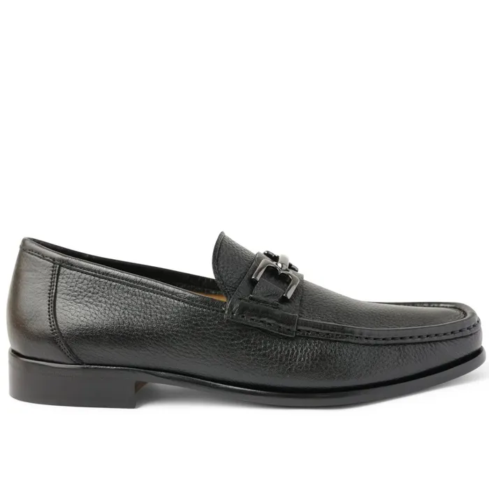 Trieste Classic Leather Moccasin 8211 Black Cervo Men Bruno Magli Loafers and Slipons