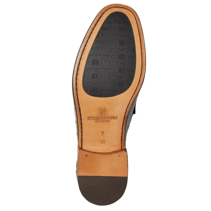 Trieste Classic Moccasin Black Croc Men Bruno Magli Casual Shoes