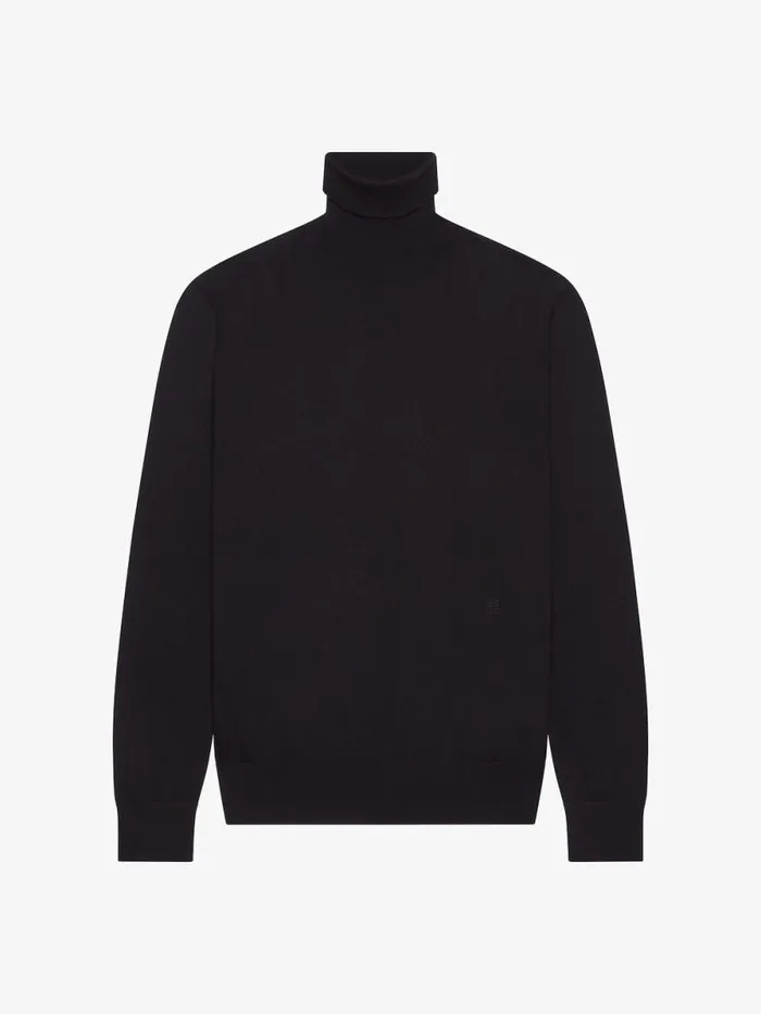 Turtleneck Sweater In Wool And Cashmere Black Men Givenchy Sweaters