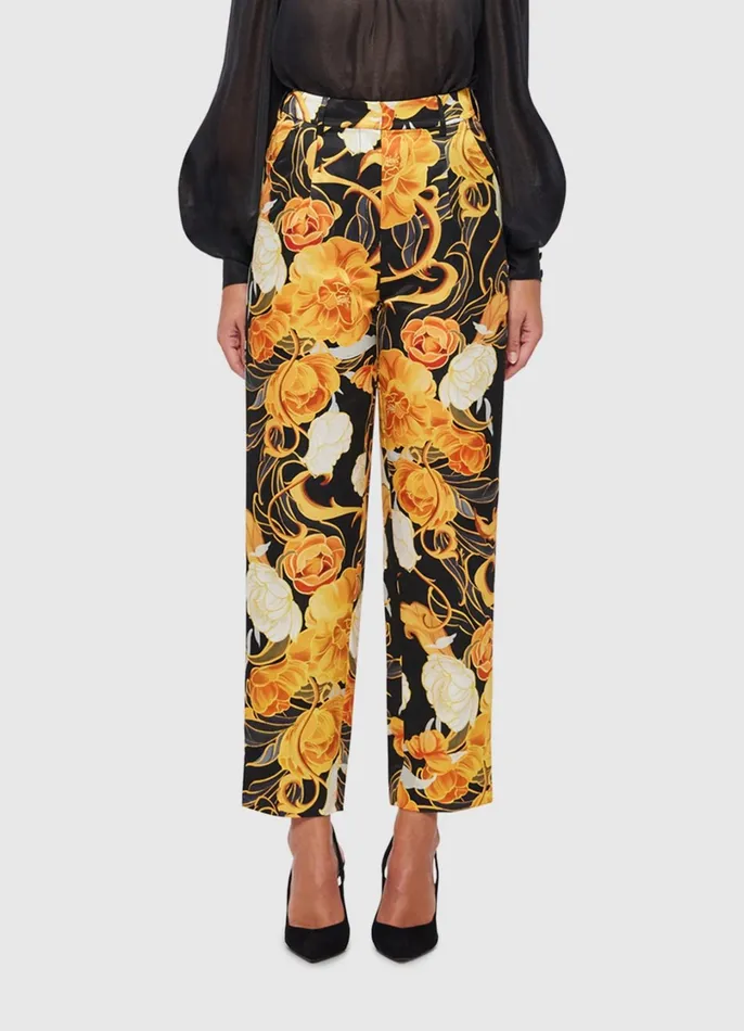 Two Piece Sets Women LEO LIN Harper Straight Leg Pants 8211 Adorn Print In Royal