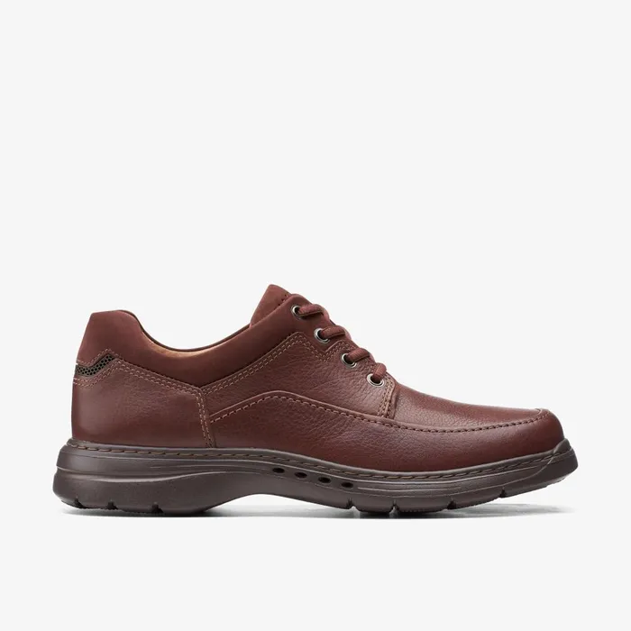 Un Brawley Lace Mahogany Leather Men Clarks Casual Dress Shoes