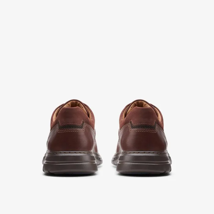 Un Brawley Lace Mahogany Leather Men Clarks Casual Dress Shoes