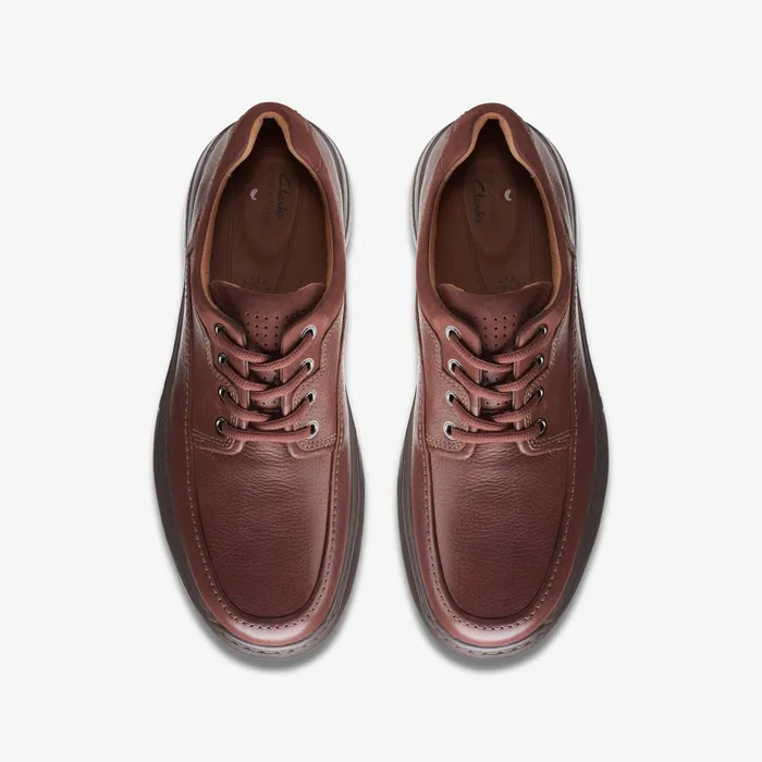 Un Brawley Lace Mahogany Leather Men Clarks Casual Dress Shoes