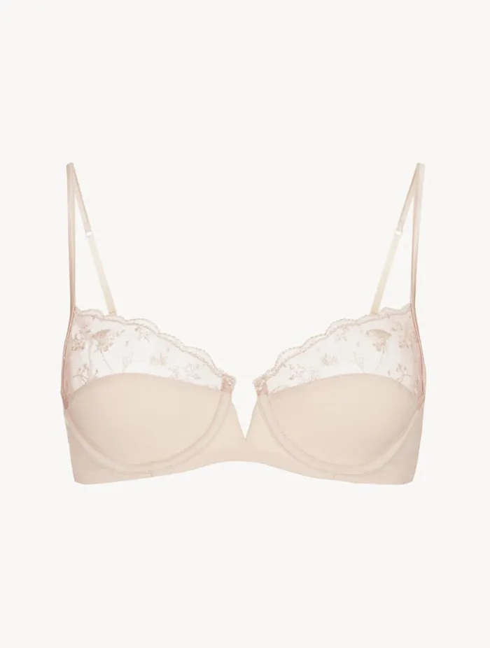 Underwired Bra In Halo And Ivory Nude With Embroidered Tulle Lingerie La Perla Underwired Underwired Bra In Halo And Ivory Nude With Embroidered Tulle Lingerie La Perla Underwired