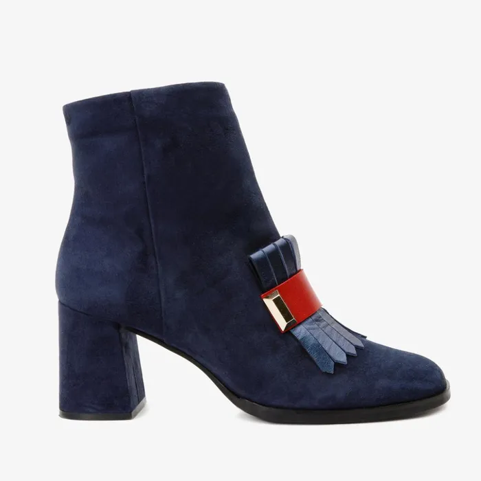 Vinci Leather Boots and Booties The Luksor Navy Blue Suede Leather Block Heel Boot 8211 Women Vinci Leather Boots and Booties The Luksor Navy Blue Suede Leather Block Heel Boot 8211 Women