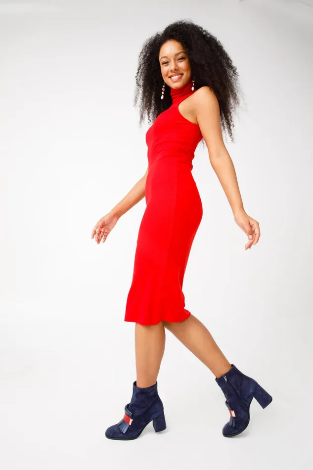 Vinci Leather Boots and Booties The Luksor Navy Blue Suede Leather Block Heel Boot 8211 Women