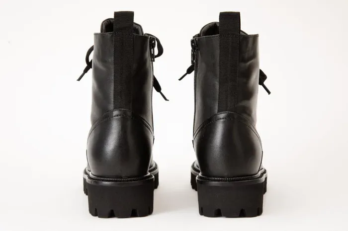Vinci Leather Boots and Booties The Russel Black Leather LaceUp Ankle Boot 8211 Women
