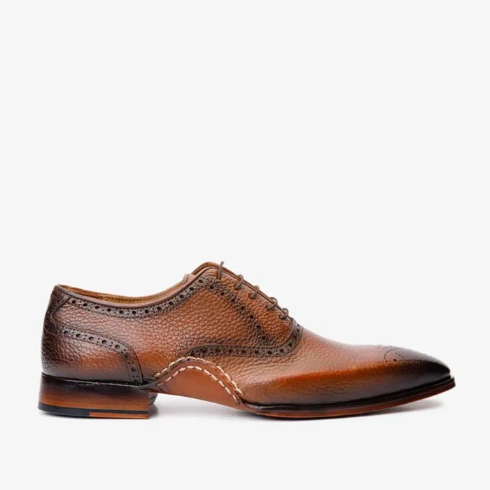 Vinci Leather Dress Shoes The Draco Handmade Tan Semi Brogue Oxford Shoe 8211 Men Vinci Leather Dress Shoes The Draco Handmade Tan Semi Brogue Oxford Shoe 8211 Men
