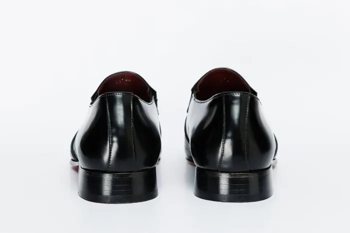 Vinci Leather Dress Shoes The Everest Black Leather Cap Toe Dress Loafer Shoe 8211 Men