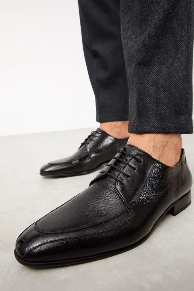 Vinci Leather Dress Shoes The Gardi Black Leather Derby Shoe 8211 Men