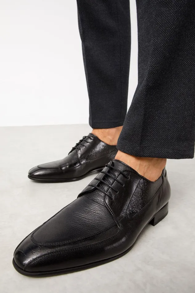 Vinci Leather Dress Shoes The Gardi Black Leather Derby Shoe 8211 Men