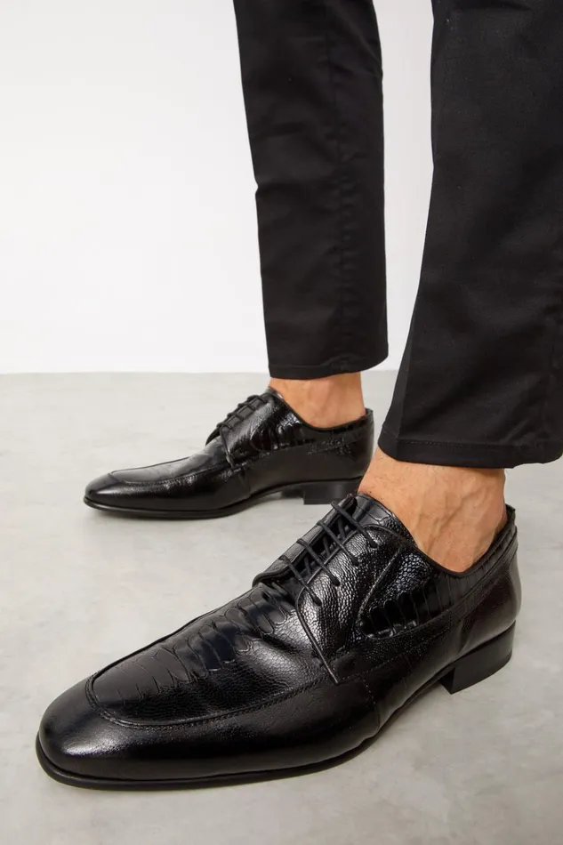 Vinci Leather Dress Shoes The Martin Black Leather Derby Shoe 8211 Men