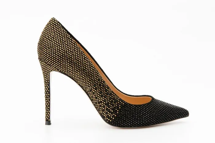Vinci Leather Heels The Bago Black and Gold Glitter Leather Pump Shoe 8211 Women Vinci Leather Heels The Bago Black and Gold Glitter Leather Pump Shoe 8211 Women