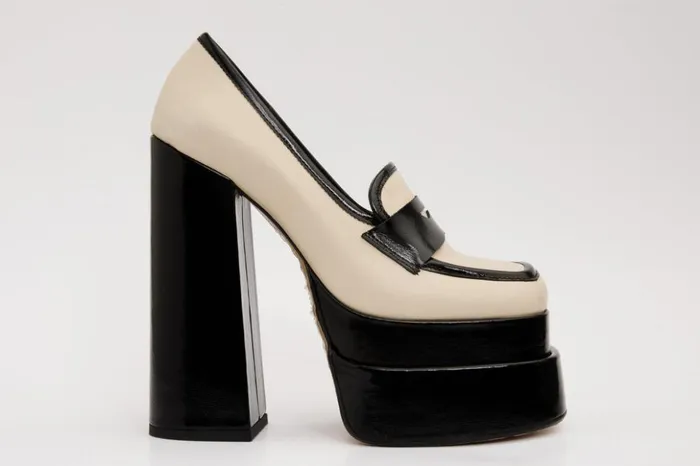 Vinci Leather Heels The Latino Cream Leather Platform Heel Pump Shoe 8211 Women Vinci Leather Heels The Latino Cream Leather Platform Heel Pump Shoe 8211 Women