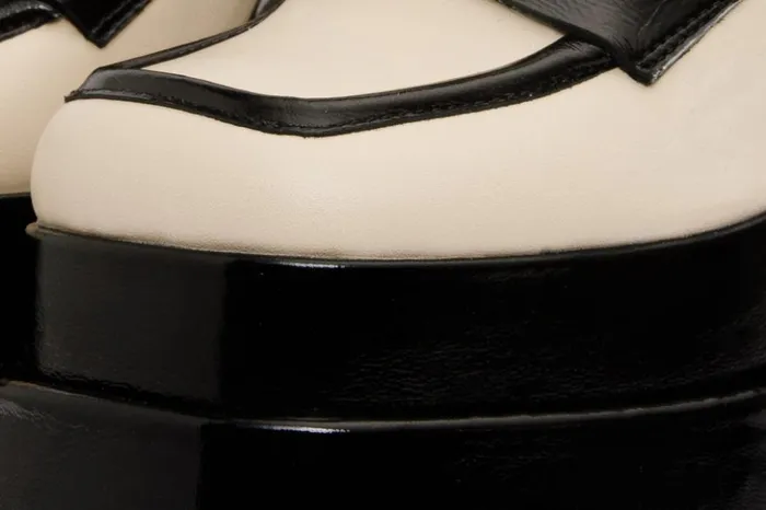 Vinci Leather Heels The Latino Cream Leather Platform Heel Pump Shoe 8211 Women