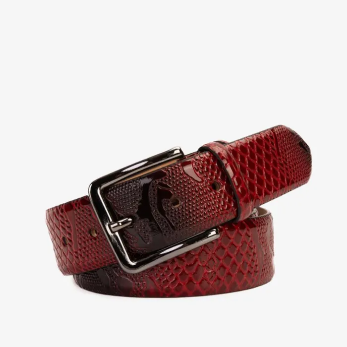 Vinci Leather Leather Belts The Milano Red Leather Belt Limited Edition 8211 Men