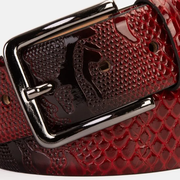 Vinci Leather Leather Belts The Milano Red Leather Belt Limited Edition 8211 Men