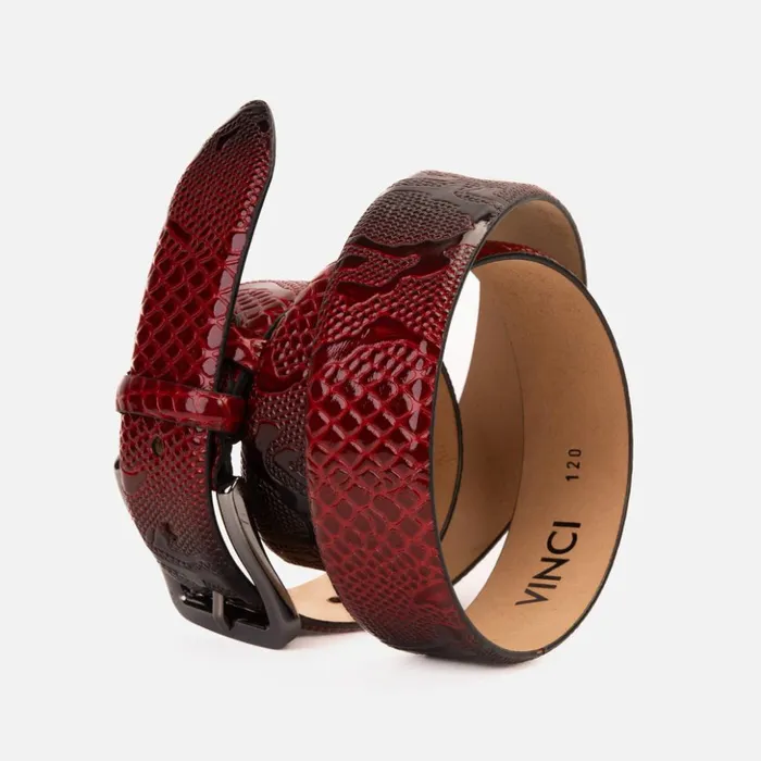 Vinci Leather Leather Belts The Milano Red Leather Belt Limited Edition 8211 Men