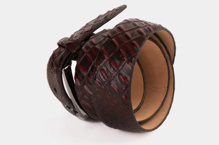 Vinci Leather Leather Belts The Randor Burgundy Leather Belt 8211 Men
