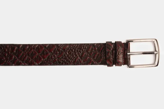 Vinci Leather Leather Belts The Randor Burgundy Leather Belt 8211 Men