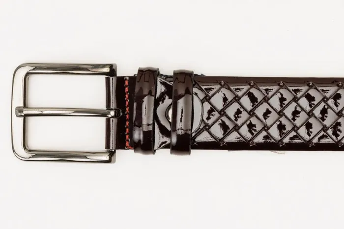 Vinci Leather Leather Belts The Rico Burgundy Color Calfskin Belt 8211 Men