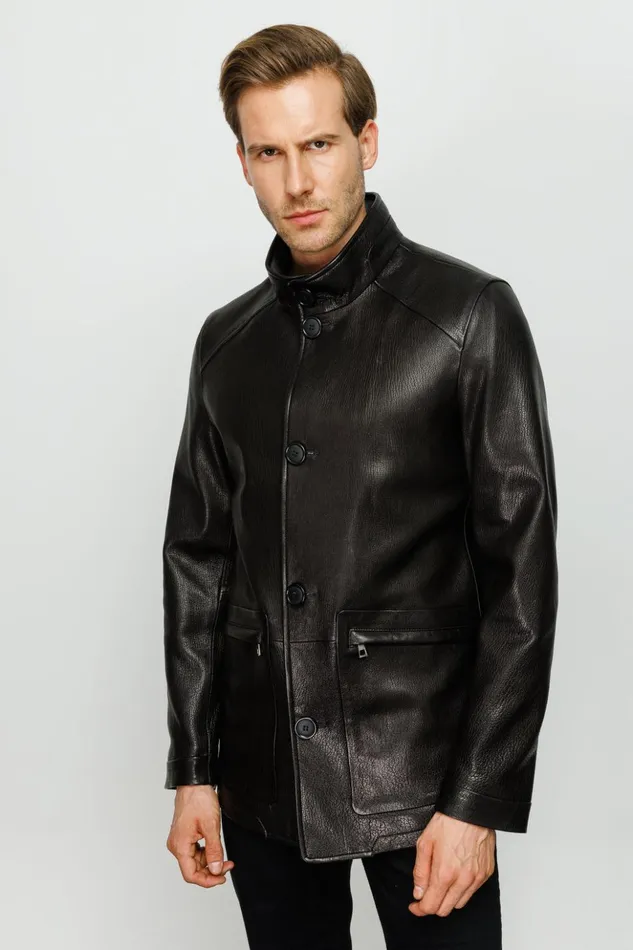 Vinci Leather Leather Jackets The Barclay Black Leather Jacket 8211 Men