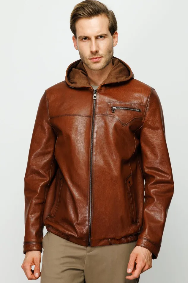 Vinci Leather Leather Jackets The Byron Ribi Brown Leather Jacket 8211 Men